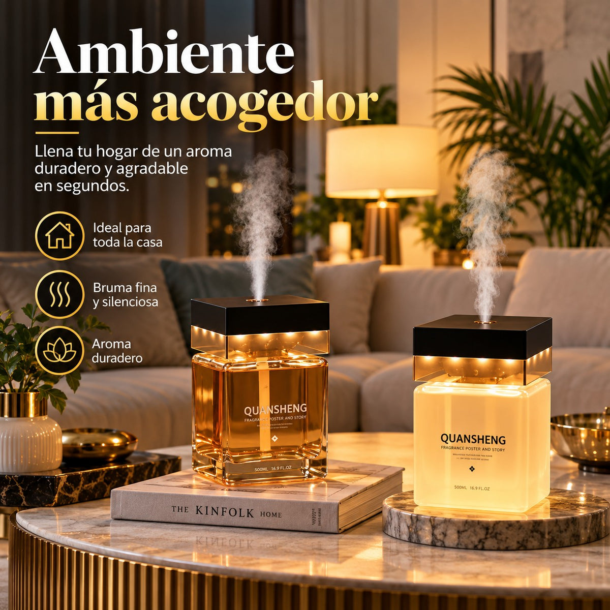 Difusor de Aroma con Luz LED 500 ml