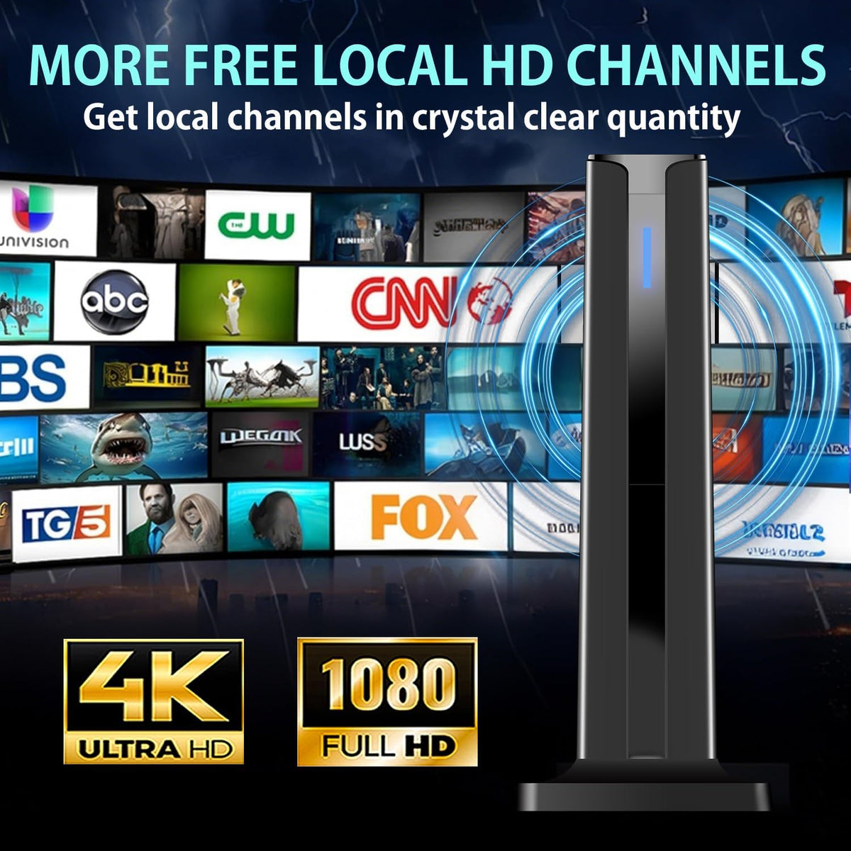 Antena digital HDTV de largo alcance para ver canales gratis en RD