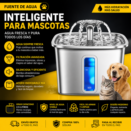 Stainless Steel Pet Water Fountain