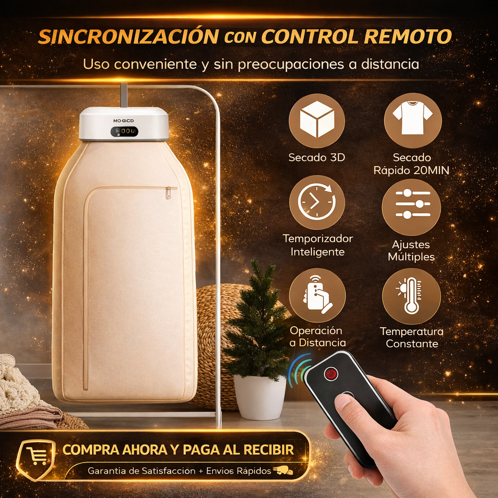 Secadora de ropa portátil eléctrica secando prendas de vestir