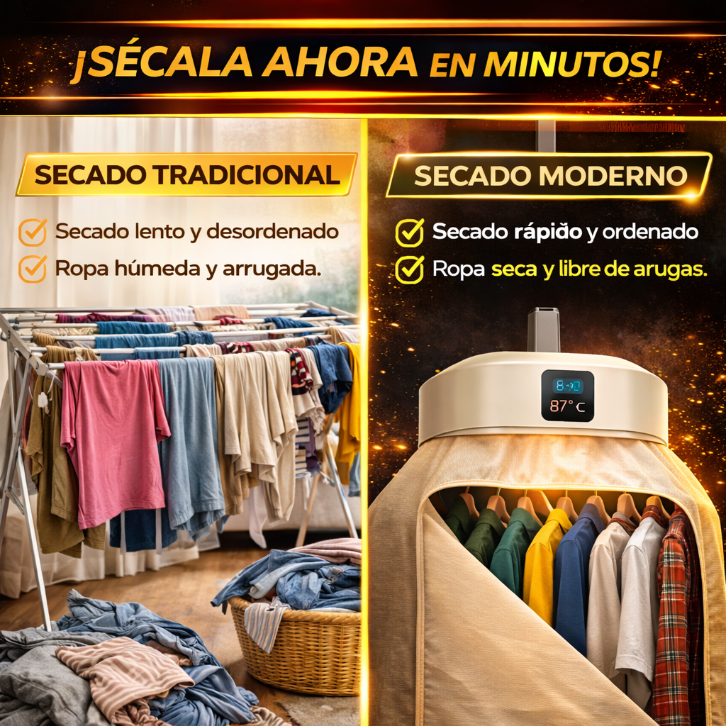 Secadora de ropa portátil inteligente con caja y empaque incluido