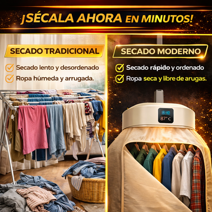Secadora de ropa portátil inteligente con caja y empaque incluido