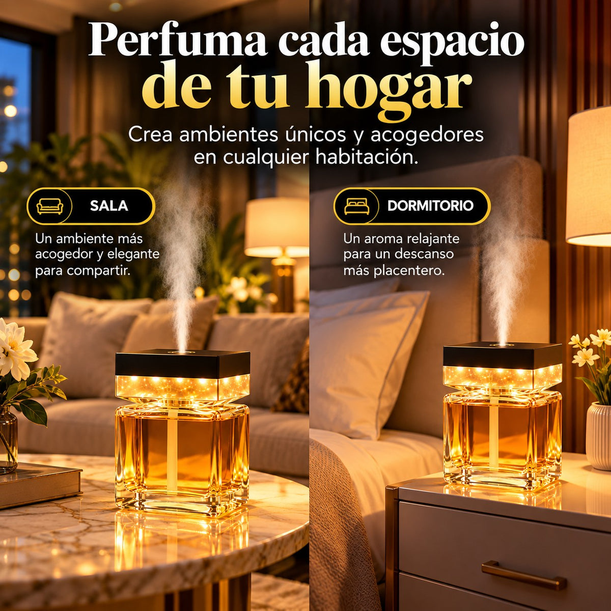 Difusor de Aroma con Luz LED 500 ml