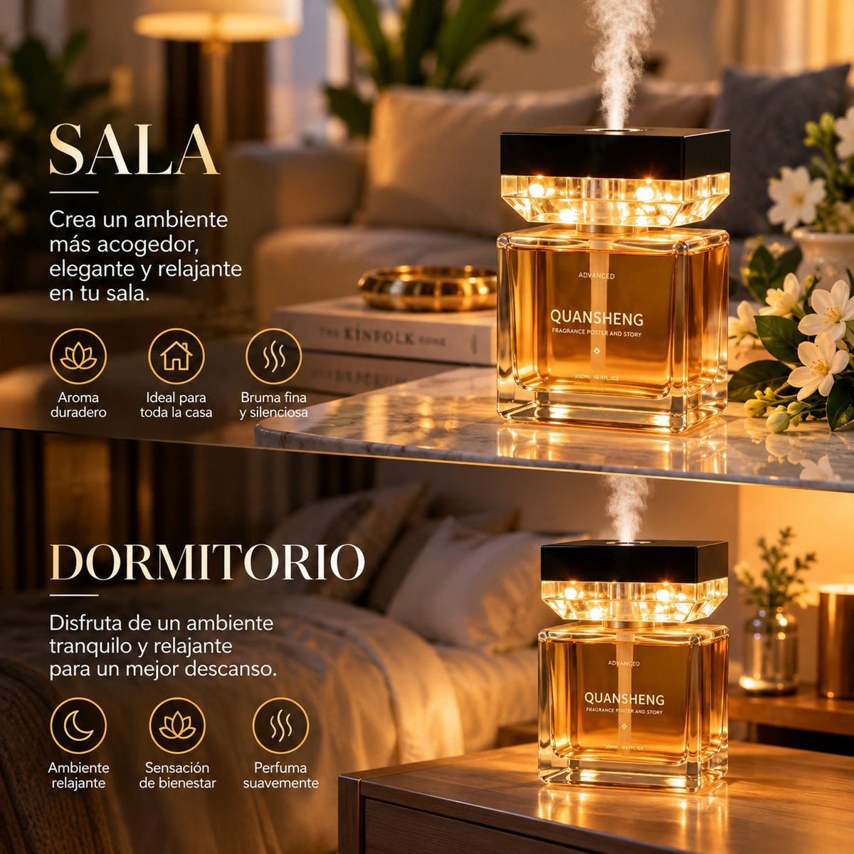 Difusor de Aroma con Luz LED 500 ml